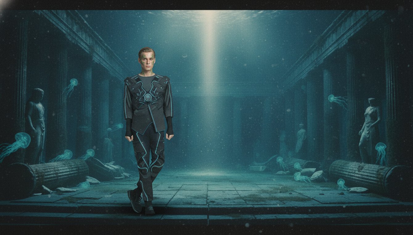 Calvin in the sunken ruins of Atlantis