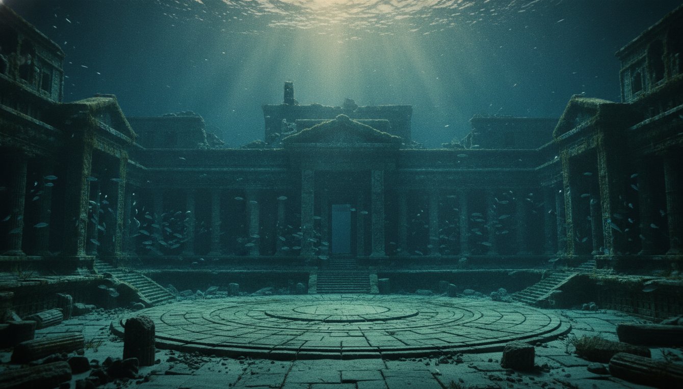 The sunken temple court of Atlantis