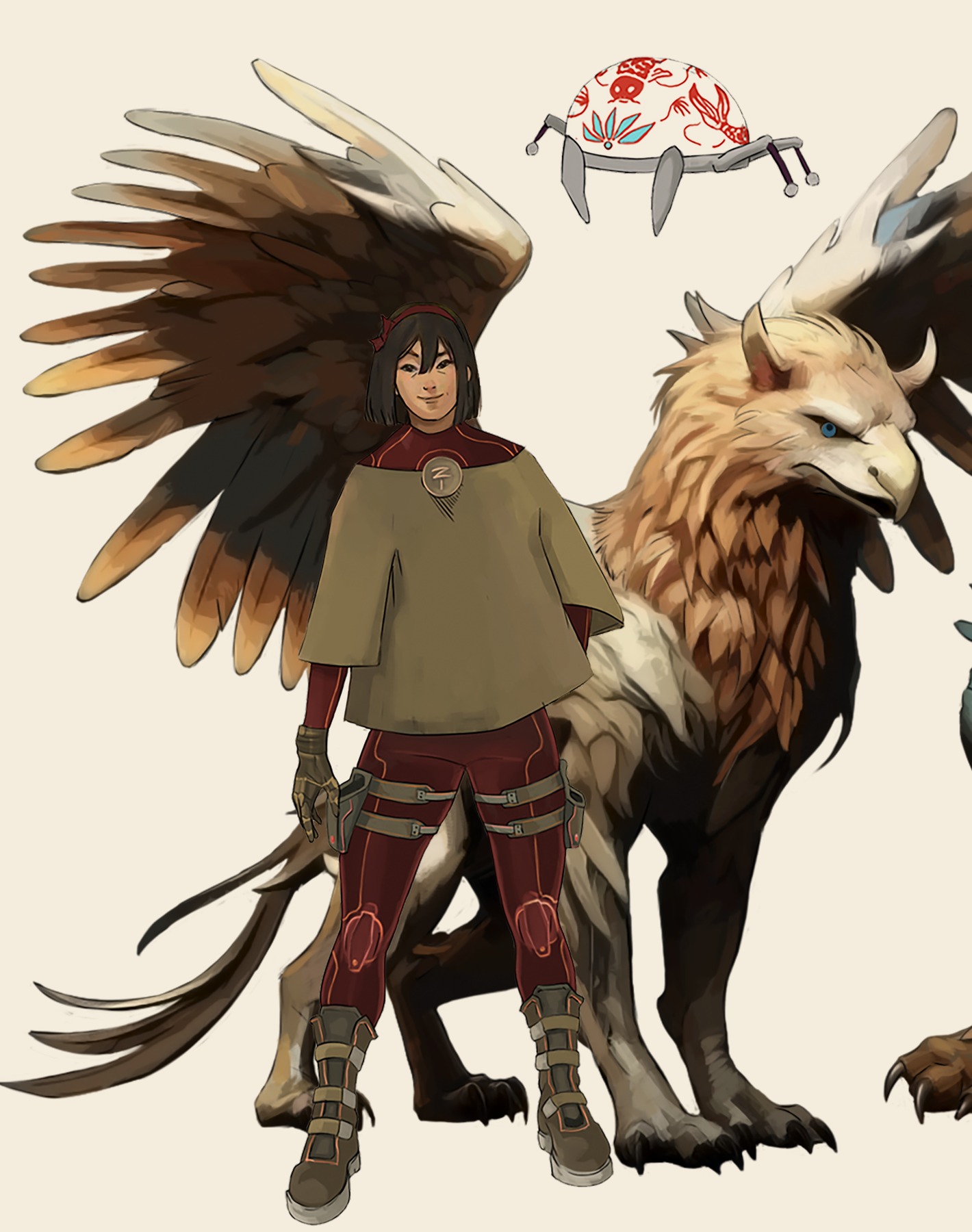 Tien and Phoenix the Griffin