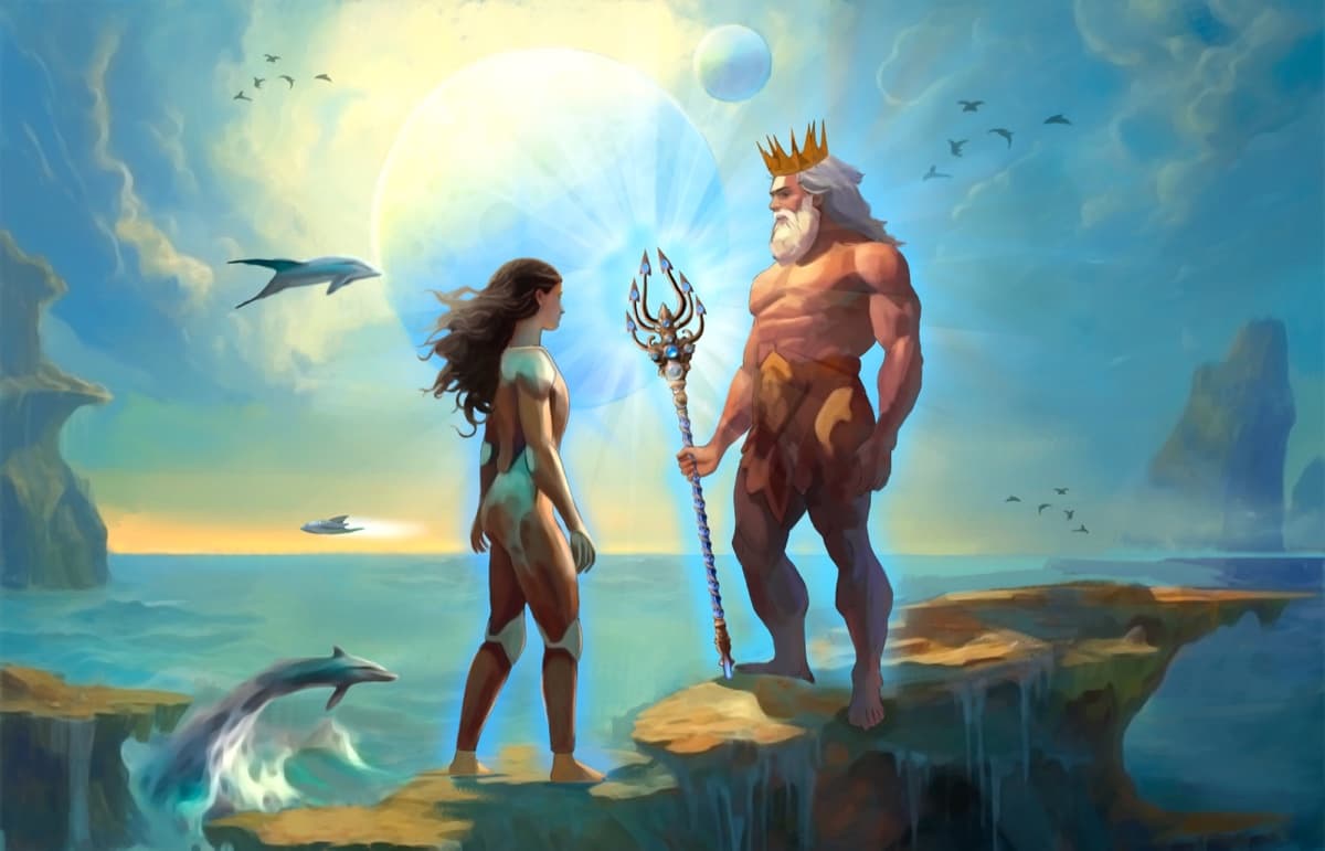 Six Stones of Infinity, Book 12. Safae meets Poseidon.