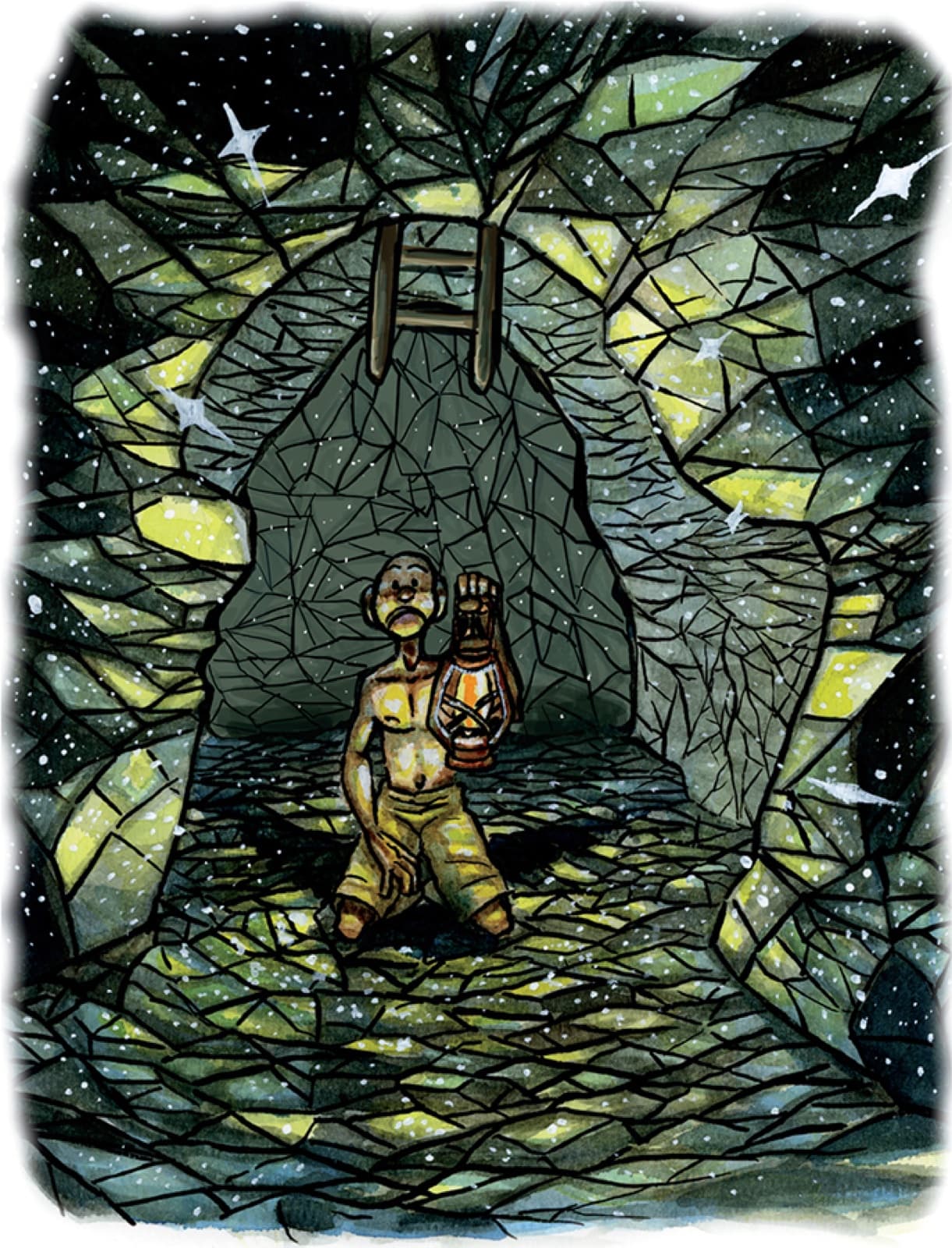 A young Erasto discovers the diamond chamber