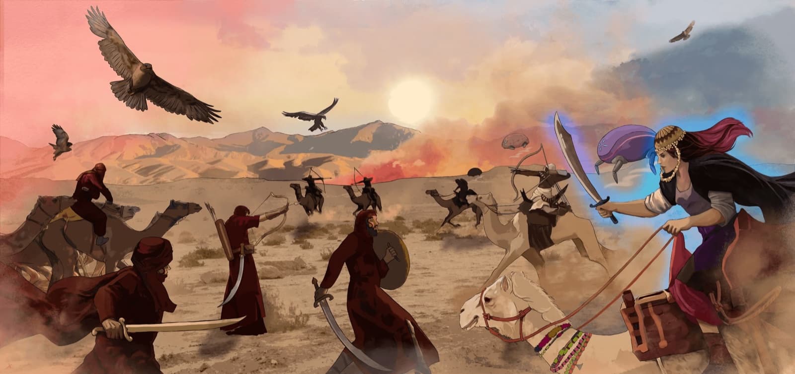 Battle with Crimson Dark soldiers