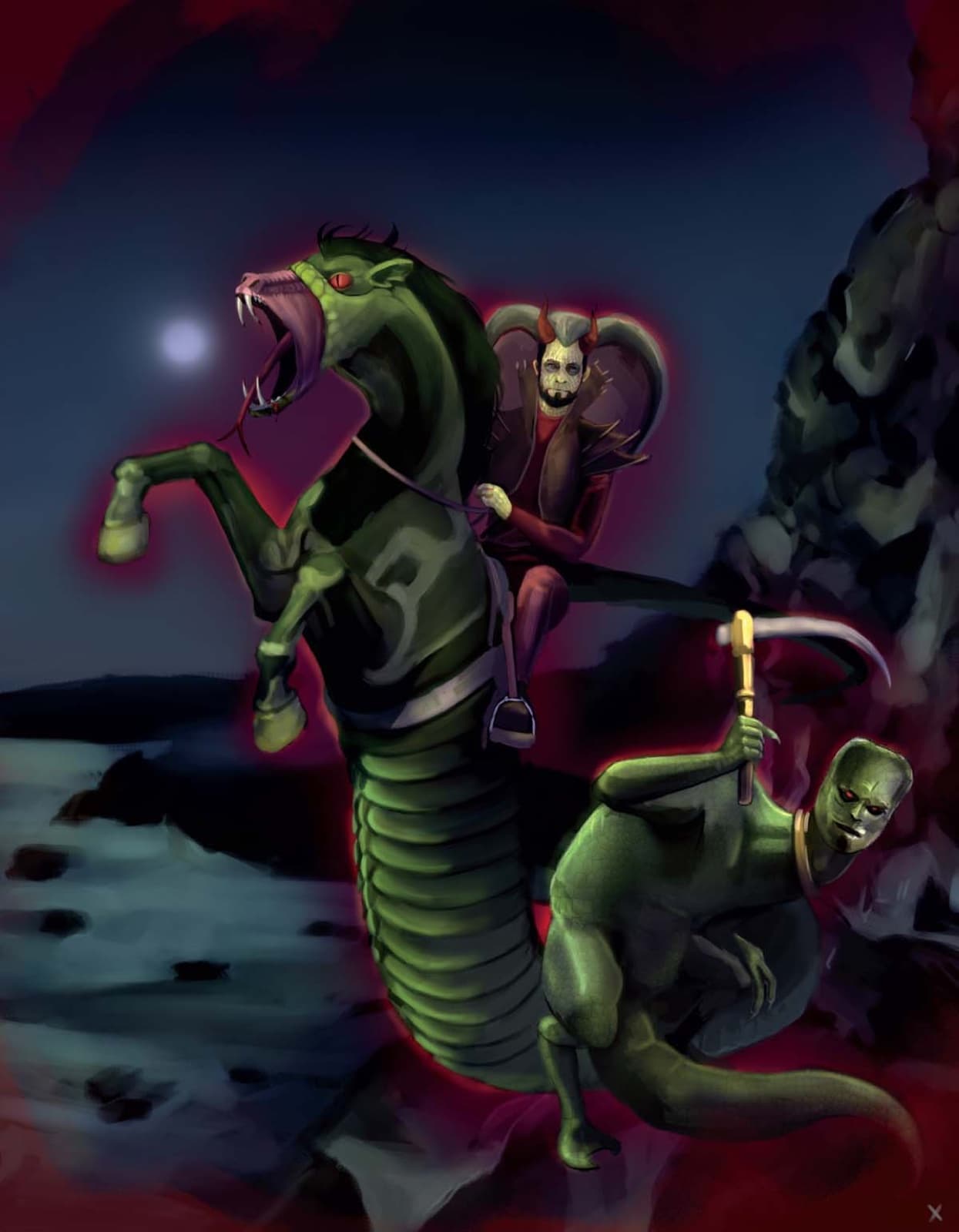 Damon in battle